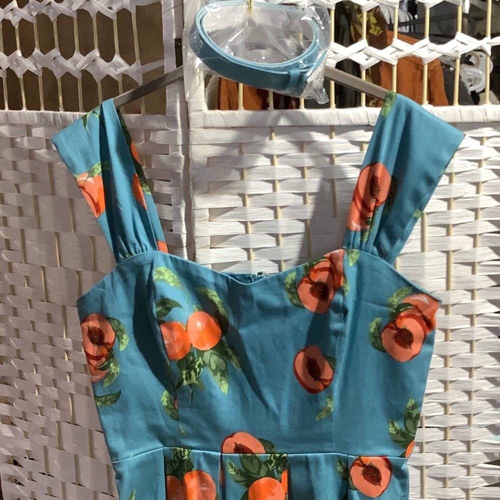 Floral Blue Midi Dress